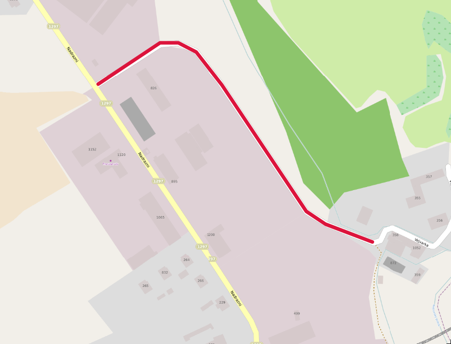 mapa uzavírky Vejvarka